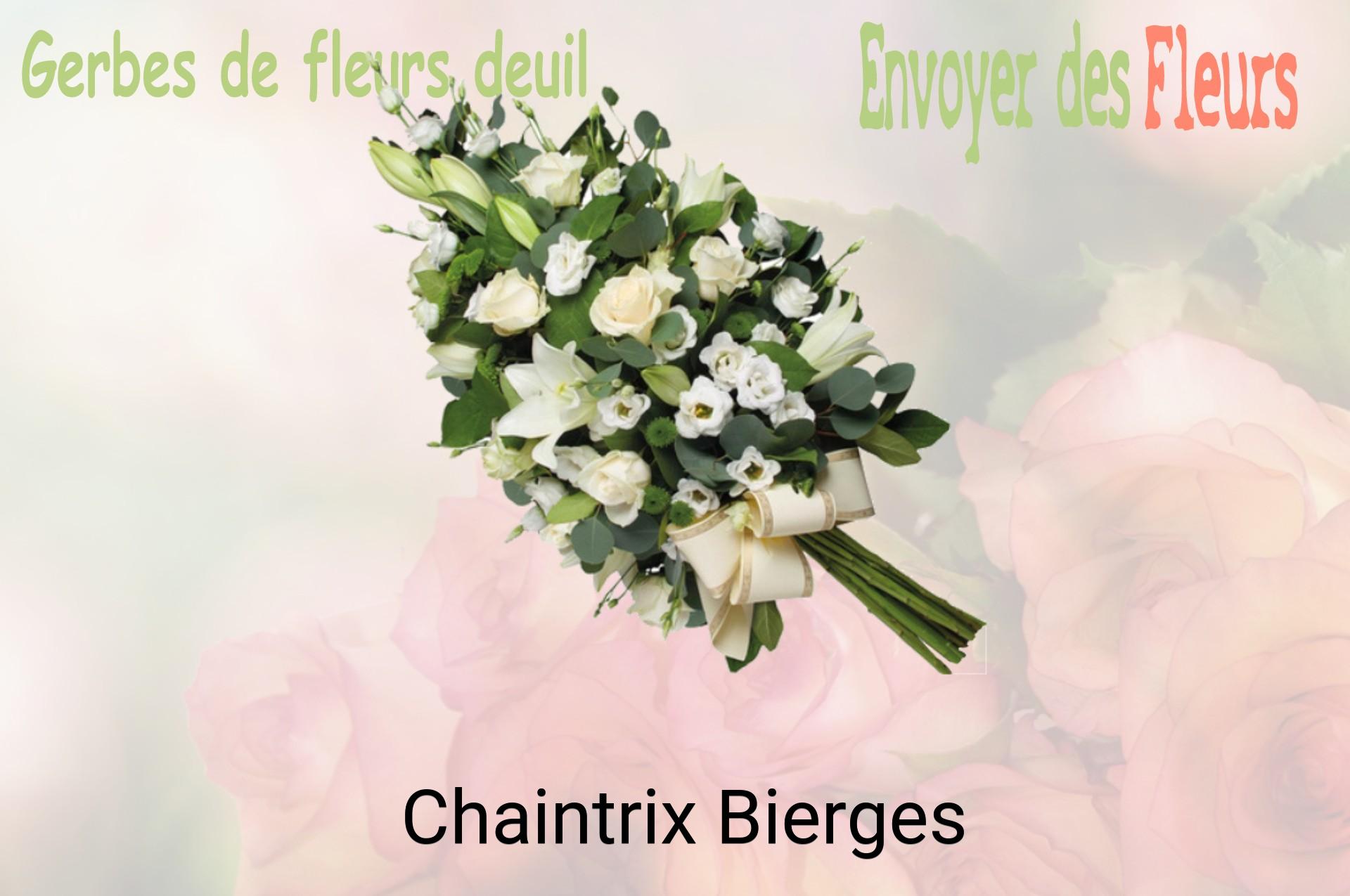 Gerbe de fleurs de deuil livrée à Chaintrix-Bierges